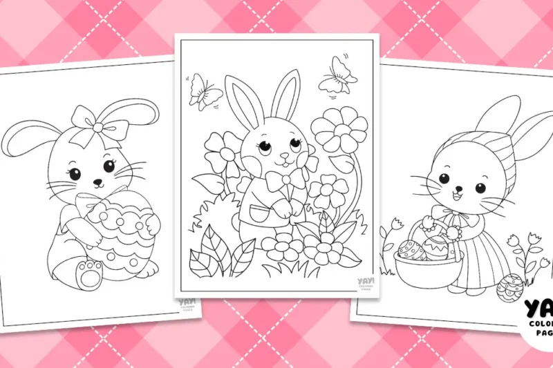 Easter Bunny Coloring Pages (Free Printables)