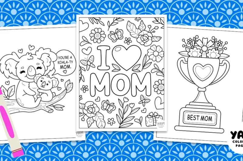 Mother’s Day Coloring Pages (Free Printables)