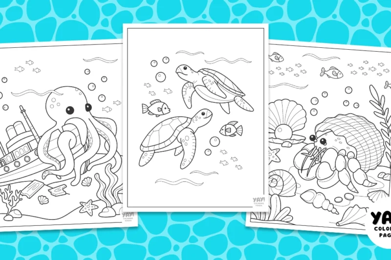 Sea Creatures Coloring Pages (Free Printables)
