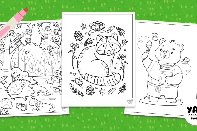 Woodland Animal Coloring Pages (Free Printables)